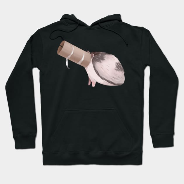 Toilet Paper Roll Hedgehog Hoodie by PamelooArt